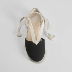 Sale Alpargata de yute cintas negra OH GIRL Sandalias