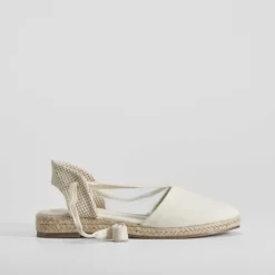 Discount Alpargata de yute cintas beige OH GIRL Sandalias