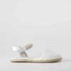 New Alpargata de yute con bordados blanca OH GIRL Sandalias