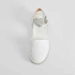 New Alpargata de yute con bordados blanca OH GIRL Sandalias