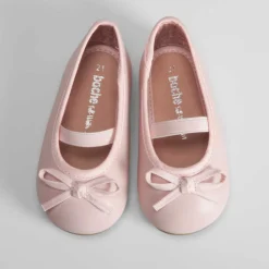 Clearance Bailarina bebé básica rosa elástico Zapatos