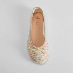 Hot Bailarina de yute multicolor Mujer Bailarinas