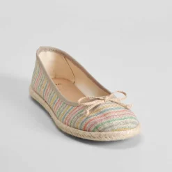 Hot Bailarina de yute multicolor Mujer Bailarinas