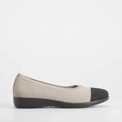 Sale Bailarina knit beige y negra Mujer Zapatos Confort|Bailarinas