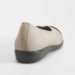 Sale Bailarina knit beige y negra Mujer Zapatos Confort|Bailarinas