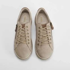 Hot Blucher cremallera en beige Mujer Zapatos Planos|Bluchers