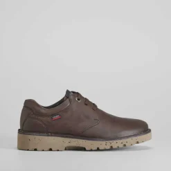 Clearance Blucher dentado de piel marrón Hombre Zapatos Confort|Zapatos Casual
