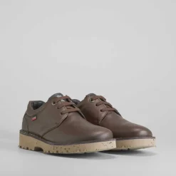 Clearance Blucher dentado de piel marrón Hombre Zapatos Confort|Zapatos Casual