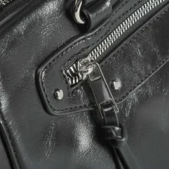 Bolso bandolera con asa brillo negro Bolsos Y Carteras