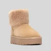 Discount Bota australiana pelo beige Mujer Botines Planos