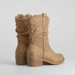 Discount Bota campera marrón PICCOLA PIU Mujer Botines Tacón