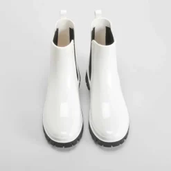 Online Bota chelsea blanco piso track PICCOLA PIU Mujer Botas De Agua