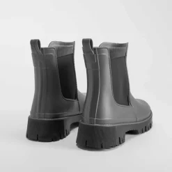 Hot Bota chelsea gris piso track PICCOLA PIU Mujer Botas De Agua