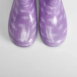 Hot Bota de agua glitter morada Botas De Agua