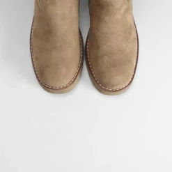 Outlet Bota de tacón crepe marrón Mujer Botas Tacón