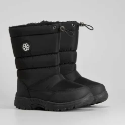 Bota nieve lisa negra Botas De Agua