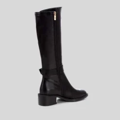New Bota tacón aro doble negra Mujer Botas Tacón