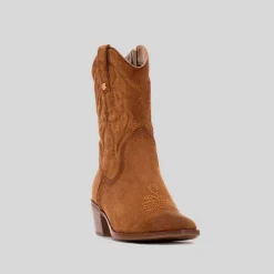 Best Bota tacón campera camel Mujer Botines Tacón