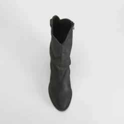 Clearance Bota tacón campera negra Mujer Botines Tacón
