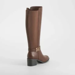 Discount Bota tacón medio marrón PICCOLA PIU Mujer Botas Tacón