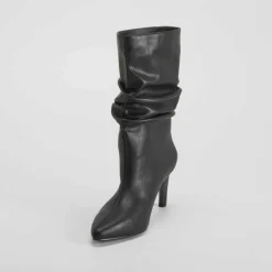 Clearance Bota tacón slouchy negro PICCOLA PIU Mujer Botas Tacón