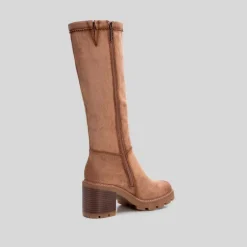 Online Bota tacón taupe Mujer Botas Tacón