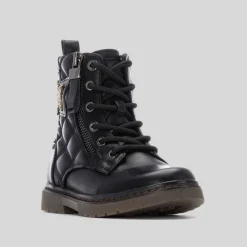 Botín acochado estrella negro Botines