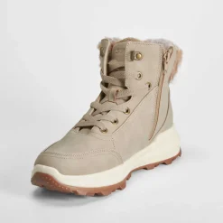 Hot Botín adeportivado cordón beige Mujer Botines Planos