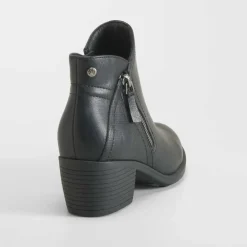Sale Botín campero cremallera negro Mujer Botines Tacón