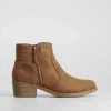 Clearance Botín campero PICCOLA PIU marrón Mujer Botines Tacón|Botines Planos