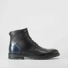 Discount Botín casual piel negro Hombre Botas