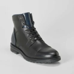Discount Botín casual piel negro Hombre Botas