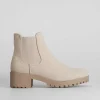 Clearance Botín chelsea basic track beige Mujer Botines Tacón|Botines Planos