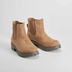 Outlet Botín chelsea microfibra marrón OH GIRL Botines