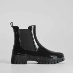 Discount Botín chelsea negro de agua PICCOLA PIU Mujer Botas De Agua