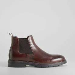 Outlet Botín chelsea piel marrón Hombre Botas