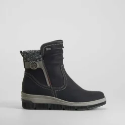 Best Botín con cuña negro Mujer Botines Planos