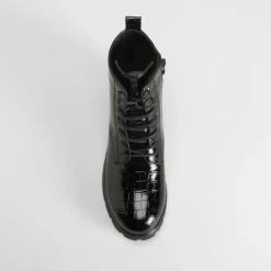 Discount Botín cordón Soft Insock negro Mujer Botines Planos