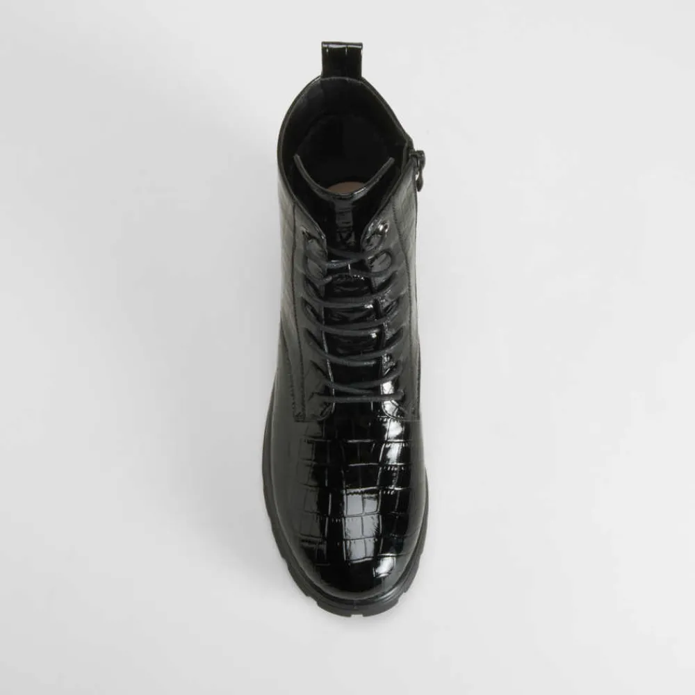 Discount Botín cordón Soft Insock negro Mujer Botines Planos