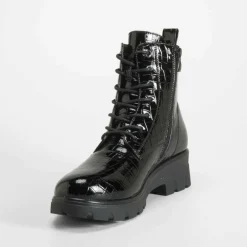 Discount Botín cordón Soft Insock negro Mujer Botines Planos