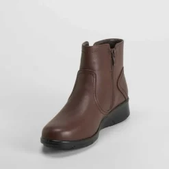 Sale Botín cremallera Soft Insock marrón Mujer Botines Planos