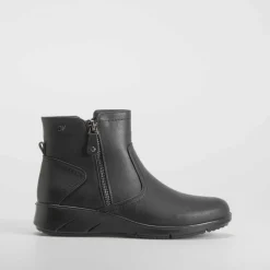 Best Botín cremallera Soft Insock negro Mujer Botines Planos