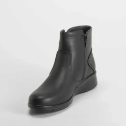 Best Botín cremallera Soft Insock negro Mujer Botines Planos