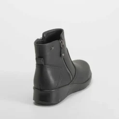 Best Botín cremallera Soft Insock negro Mujer Botines Planos