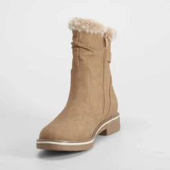 Discount Botín crepe hebillas marrón Mujer Botines Planos