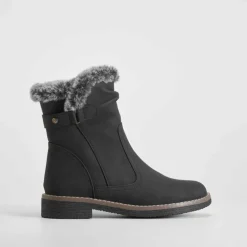 Clearance Botín crepe hebillas negro Mujer Botines Planos