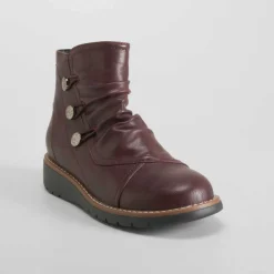 Best Botín cuña triple adorno rojo Mujer Botines Tacón