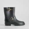 Outlet Botín de agua hebillas negro PICCOLA PIU Mujer Botas De Agua