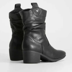 Best Botín de tacón campero negro Mujer Botines Tacón