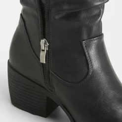 Best Botín de tacón campero negro Mujer Botines Tacón